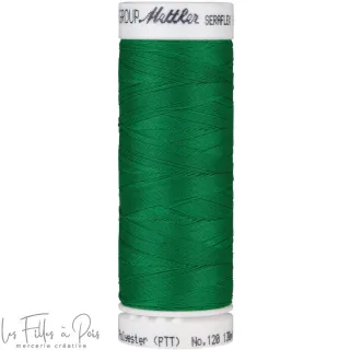 Hilo de coser elástico SERAFLEX 130m - verde - 0247 Mettler : fils à coudre, broder et surjeter de qualité - 1