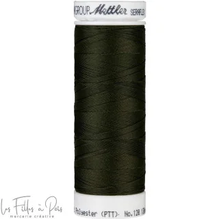 Hilo de coser elástico SERAFLEX 130m - verde - 0554 Mettler : fils à coudre, broder et surjeter de qualité - 1