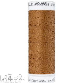Fil à coudre élastique  SERAFLEX 130m - marron - 0174 METTLER ® - Fils à coudre et à broder - 1