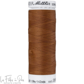 Fil à coudre élastique  SERAFLEX 130m - marron - 0899 METTLER ® - Fils à coudre et à broder - 1