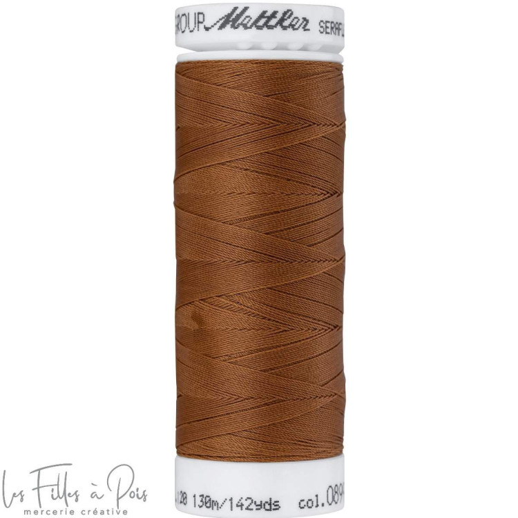 Fil à coudre élastique SERAFLEX 130m - marron - 0899 METTLER ® - Fils à coudre et à broder - 1 Fil à coudre élastique SERAFLEX 130m - marron - 0899 METTLER ® - Fils à coudre et à broder - 1