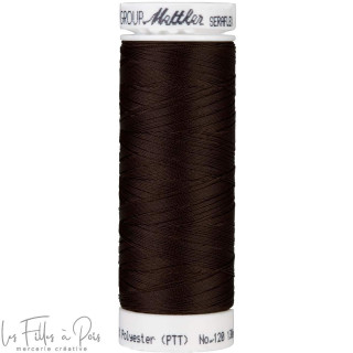 Fil à coudre élastique  SERAFLEX 130m - marron - 0428 METTLER ® - Fils à coudre et à broder - 1