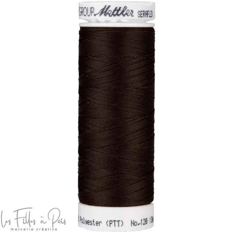 Fil à coudre élastique SERAFLEX 130m - marron - 0428 Mettler : fils à coudre, broder et surjeter de qualité - 1 Fil à coudre élastique SERAFLEX 130m - marron - 0428 Mettler : fils à coudre, broder et surjeter de qualité - 1
