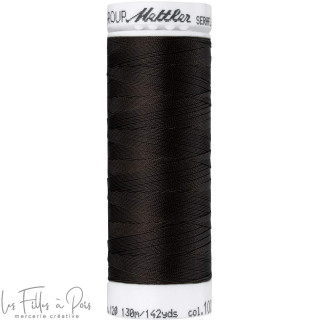 Fil à coudre élastique  SERAFLEX 130m - marron - 1002 METTLER ® - Fils à coudre et à broder - 1