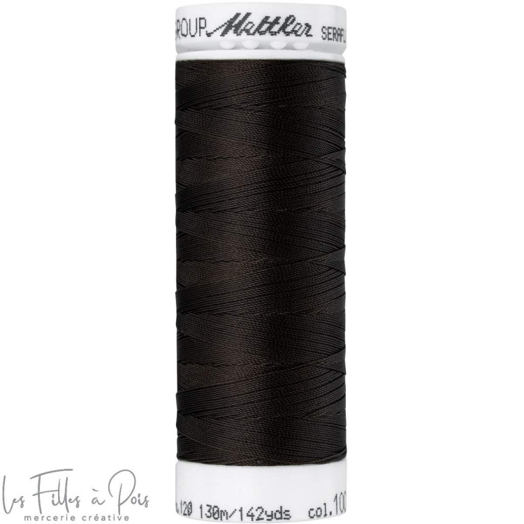Hilo de coser elástico SERAFLEX 130m - marrón - 1002 METTLER ® - Fils à coudre et à broder - 1 Hilo de coser elástico SERAFLEX 130m - marrón - 1002 METTLER ® - Fils à coudre et à broder - 1