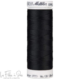 Fil à coudre élastique  SERAFLEX 130m - gris - 1283 METTLER ® - Fils à coudre et à broder - 1