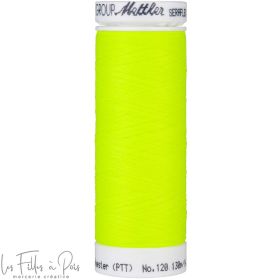 Fil à coudre élastique SERAFLEX 130m - jaune fluorescent - 1426 METTLER ® - Fils à coudre et à broder - 1