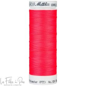 Fil à coudre élastique SERAFLEX 130m - rose fluorescent - 8775 METTLER ® - Fils à coudre et à broder - 1