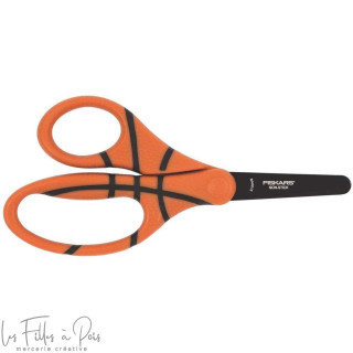 Ciseaux ballon de basketball universels enfants dès 6 ans - 13cm  KIDS - Fiskars ® 1023912 Fiskars ® - Ciseaux et outils de coup