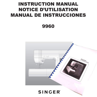 Manuel d'utilisation machine à coudre électronique SINGER 9960 imprimé Singer ® - Machines à coudre, à broder et à surjeter - 1