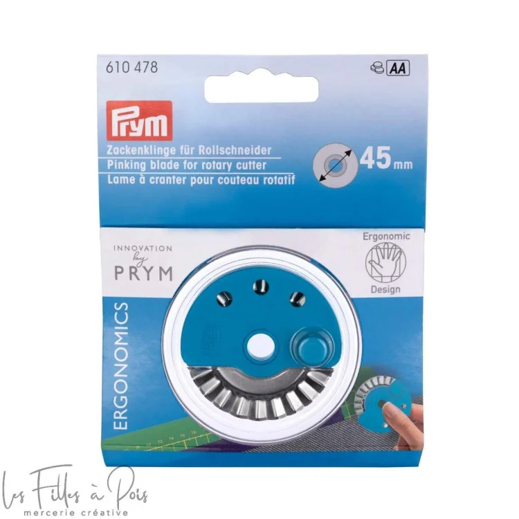 Lame cranteuse de rechange Prym.ergonomics – Ø 45 mm – Cutter rotatif - 610478 Prym : mercerie couture et accessoires de qualit