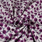 Tissu coton motif fleurs modernes "Glory" - Violet et beige - Cotton and steel ® Cotton + Steel Fabrics ® - Tissus - 2