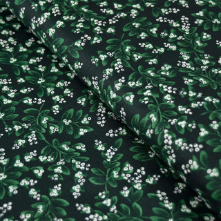 Tissu coton motif baie evergreen "Holiday Mistletoe" - Vert - Cotton and steel ® Cotton + Steel Fabrics ® - Tissus - 1