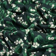Tissu coton canvas lin motif baie evergreen "Holiday Mistletoe" - Cotton and steel ® Cotton + Steel Fabrics ® - Tissus - 4