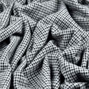 Tissu jersey punto di milano à carreaux Salisbury - Ecru et noir Autres marques - Tissus et mercerie - 4