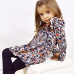 Tissu jersey motif fleurs "Fusion Silkroad" - Noir, blanc et orange - AGF ® Art Gallery Fabrics ® - Tissus - 5