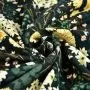 Tissu flanelle de coton motif fleuri "Bluebells and wild forgotten" - Tons verts et rose - Oekotex - AGF ® Art Gallery Fabrics ®
