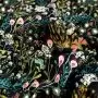 Tissu flanelle de coton motif fleuri "Meadow Umbra" - Tons verts et rose - Oekotex - AGF ® Art Gallery Fabrics ® - Tissus - 4