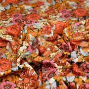 Tissu flanelle de coton motif fleuri "Fleuron Haven" - Tons oranges - Oekotex - AGF ® Art Gallery Fabrics ® - Tissus - 4