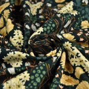 Tissu jersey motif botanique "Bluebells and wild forgotten" - Tons verts et beiges - AGF ® Art Gallery Fabrics ® - Tissus - 2