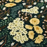 Tissu jersey motif botanique "Bluebells and wild forgotten" - Tons verts et beiges - AGF ® Art Gallery Fabrics ® - Tissus - 3