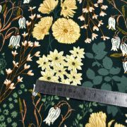 Tissu jersey motif botanique "Bluebells and wild forgotten" - Tons verts et beiges - AGF ® Art Gallery Fabrics ® - Tissus - 4