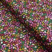Tissu popeline de coton motif  fleuri "The Flowers society" - Multicolore - Oekotex - AGF ®