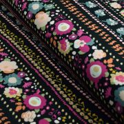 Tissu jersey motif fleurs "Indie Bohème" - Multicolore - AGF ® Art Gallery Fabrics ® - Tissus - 1