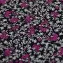 Tissu popeline de coton motif fleuri "Decadence" - Tons noir et pourpre - Oekotex - AGF ® Art Gallery Fabrics ® - Tissus - 3