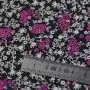 Tissu popeline de coton motif fleuri "Decadence" - Tons noir et pourpre - Oekotex - AGF ® Art Gallery Fabrics ® - Tissus - 5