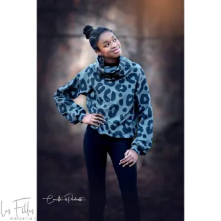 Fato de banho "Angels" com estampado de leopardo - Verde caqui e preto - Les Filles à Pois Les Filles à Pois - Design : motifs a