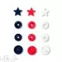 Boutons pression Color Snaps étoile - 12.4mm - rouge/blanc/bleu marine - Prym Love 393061 Prym ® - Mercerie - 2
