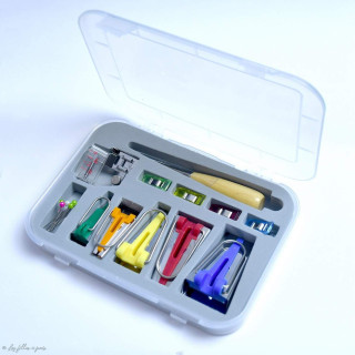 Coffret appareil à biais deluxe 9 en 1 avec poinçon et pied Autres marques - Tissus et mercerie - 1