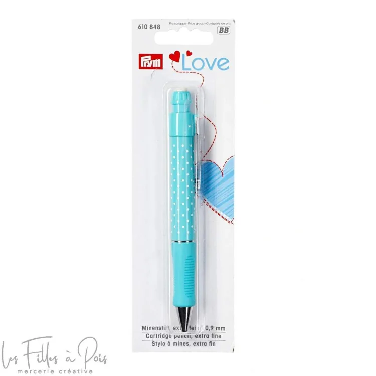 Stylo à mines extra fin - Vert menthe - 610848 - Prym Love Prym : mercerie couture et accessoires de qualité - 1