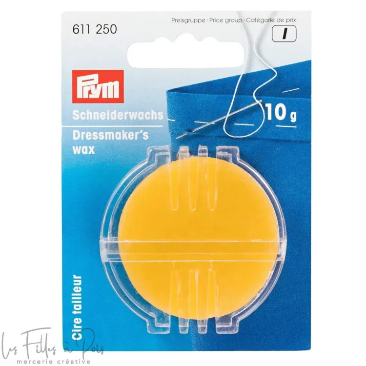 Cire d'abeille avec étui guide - 611250 - Prym ® Prym ® - Mercerie - 1 Cire d'abeille avec étui guide - 611250 - Prym ® Prym ® - Mercerie - 1