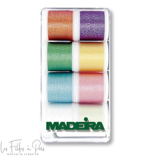 Assortiment de 8 bobines de fil supertwist metallic OPAL - 8010 - Madeira ® Madeira ® - Fils à broder, à coudre et entoilage - 1