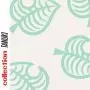 Tissu coton motif feuilles collection "Tanuki" - Ecru et vert menthe - Les Filles à Pois ® - Oeko-Tex ® Les Filles à Pois - Desi