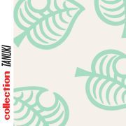 Tissu imperméable motif feuilles collection "Tanuki" - Ecru et vert menthe - Les Filles à Pois ® - Oeko-Tex ® Les Filles à Pois 