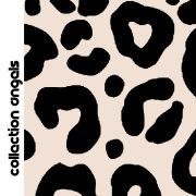 Tissu french terry motif léopard collection "Angels" - Ecru et noir - Les Filles à Pois ® - Oeko-Tex ® Les Filles à Pois - Desig