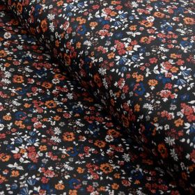 Tissu coton motif fleurs collection "Marissa" - Multicolore et bleu - Les Filles à Pois ® - Oeko-Tex ® Les Filles à Pois - Desig