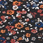 Tissu popeline de coton motif fleurs collection "Marissa" - Multicolore et bleu - Les Filles à Pois ® - Oeko-Tex ® Les Filles à 