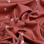 Tissu popeline de coton motif fleurs collection "Sisters A" - Lie de vin et Blanc - Les Filles à Pois ® - Oeko-Tex ® Les Filles 