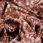 Tissu popeline de coton motif fleurs baroques collection "Klass" - Terracotta et écru - Les Filles à Pois ® - Oeko-Tex ® Les Fil