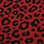 Tissu french terry motif léopard collection "Contrastes" - Rouge et noir - Les Filles à Pois ® - Oeko-Tex ® Les Filles à Pois - 