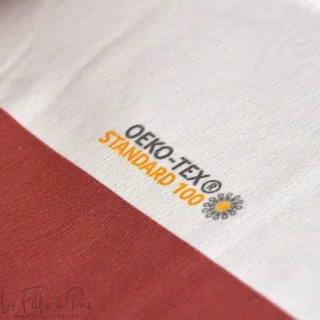 Coupon de tissu french terry motif smiley emot "Sisters A" - Lie de vin et écru - 280cm - Les Filles à Pois Les Filles à Pois - 