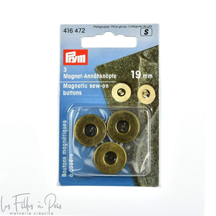 Botões magnéticos para coser - Conjunto de 3 - Prym ® (Prym®) Prym ® - Mercerie - 4 Botões magnéticos para coser - Conjunto de 3 - Prym ® (Prym®) Prym ® - Mercerie - 4