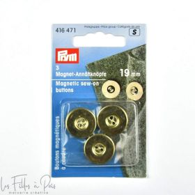  Lot de 3 boutons magnétique à coudre - Prym ® 5,35 € Boutons-pression - Oeillets - Rivets www.lesfillesapois.fr