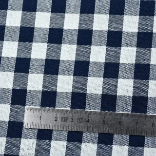 Tissu popeline de coton motif petits carreaux "Vichy"- 10mm - Oeko-Tex Tissus et mercerie créative – Nos sélections sans marque