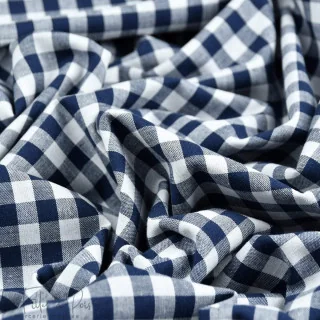 Tissu popeline de coton motif petits carreaux "Vichy"- 10mm - Oeko-Tex Tissus et mercerie créative – Nos sélections sans marque