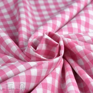 Tissu popeline de coton motif petits carreaux "Vichy"- 10mm - Oeko-Tex Tissus et mercerie créative – Nos sélections sans marque